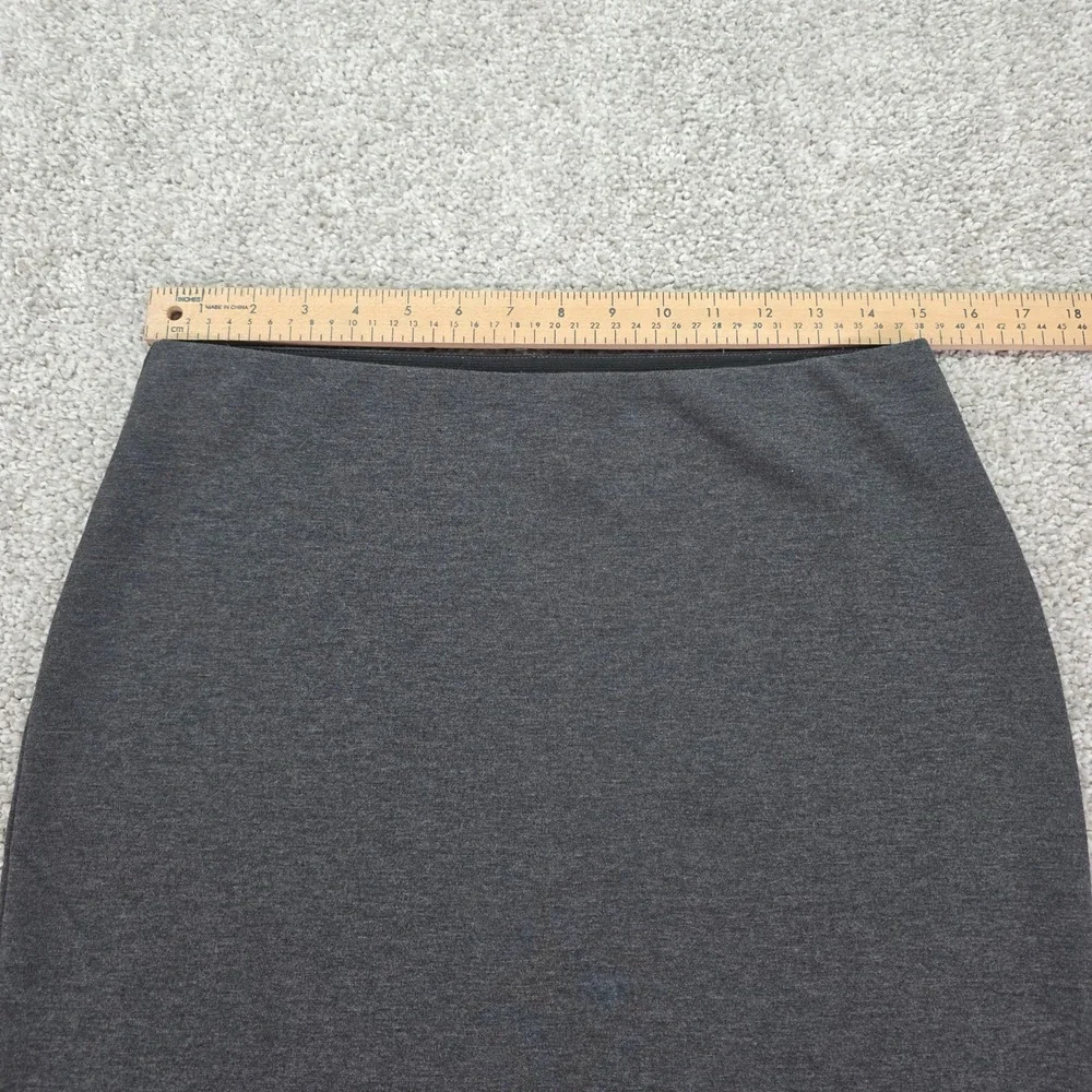 Ann Taylor Loft Womens Small Gray Ponte Knit‎ Pencil Skirt Stretch Pull On Mini